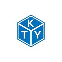 diseño de logotipo de letra kty sobre fondo negro. concepto de logotipo de letra de iniciales creativas kty. diseño de letras kty. vector