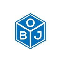 . OBJ creative initials letter logo concept. OBJ letter design.OBJ letter logo design on black background. OBJ creative initials letter logo concept. OBJ letter design. vector