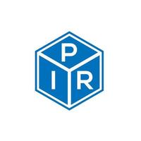 PIR letter logo design on black background. PIR creative initials letter logo concept. PIR letter design. vector