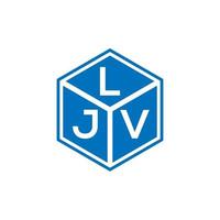 diseño de logotipo de letra ljv sobre fondo negro. concepto de logotipo de letra de iniciales creativas ljv. diseño de letras ljv. vector