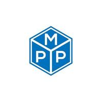 diseño de logotipo de letra mpp sobre fondo negro. concepto de logotipo de letra de iniciales creativas mpp. diseño de letras mpp. vector