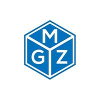 diseño de logotipo de letra mgz sobre fondo negro. concepto de logotipo de letra inicial creativa mgz. diseño de letras mgz. vector