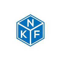 diseño del logotipo de la letra nkf sobre fondo negro. Concepto de logotipo de letra de iniciales creativas nkf. diseño de letras nkf. vector