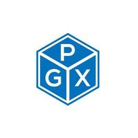 PGX letter logo design on black background. PGX creative initials letter logo concept. PGX letter design. vector