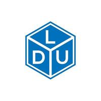 LDU letter logo design on black background. LDU creative initials letter logo concept. LDU letter design. vector