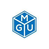 diseño de logotipo de letra mgu sobre fondo negro. concepto de logotipo de letra inicial creativa mgu. diseño de letras mgu. vector