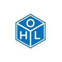 OHL letter logo design on black background. OHL creative initials letter logo concept. OHL letter design. vector