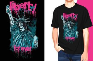 LIBERTY FOREVER T SHIRT.Can be used for t-shirt print, mug print, pillows, fashion print design, kids wear, baby shower, greeting and postcard. t-shirt design