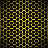 Dark yellow honeycomb background texture vector. Modern honeycomb background vector. Hexagon pattern background vector.