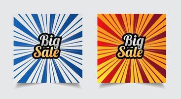 Collection of big sale banner design vector. New Big sale banner template. vector