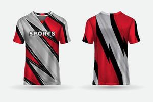 Modern t shirt sport design racing jersey uniform front and back view vector