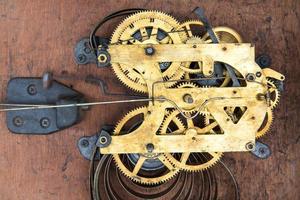 Antique clock winding mechanism. photo