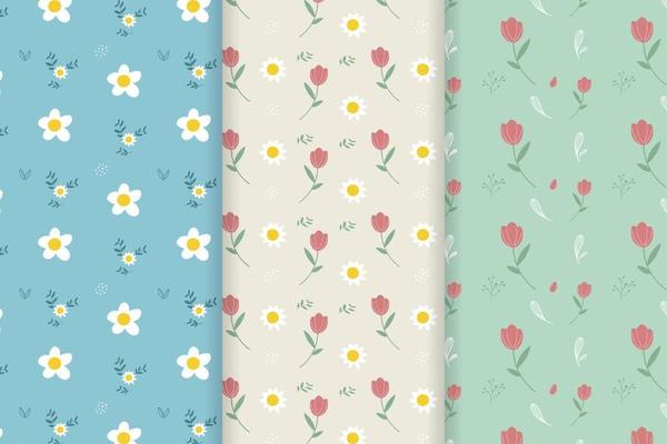 pattern with flowers background