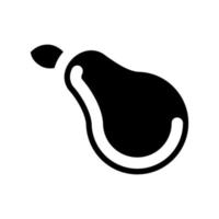 pear icon on white background vector