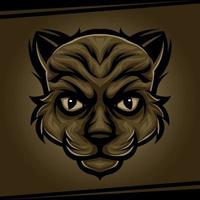 head cat animal mascot for sports and esports logo vector illustration