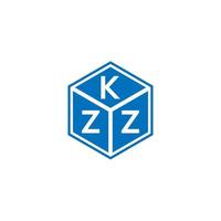 KZZ letter logo design on black background. KZZ creative initials letter logo concept. KZZ letter design. vector