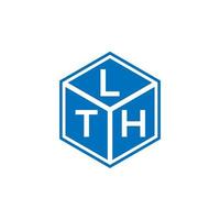 diseño de logotipo de letra lth sobre fondo negro. Lth concepto de logotipo de letra de iniciales creativas. diseño de letra lth. vector