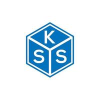 diseño del logotipo de la letra kss sobre fondo negro. concepto de logotipo de letra de iniciales creativas kss. diseño de letras kss. vector