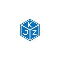 diseño del logotipo de la letra kjz sobre fondo negro. concepto de logotipo de letra de iniciales creativas kjz. diseño de letras kjz. vector