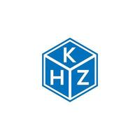 diseño del logotipo de la letra khz sobre fondo negro. concepto de logotipo de letra de iniciales creativas khz. diseño de letras khz. vector