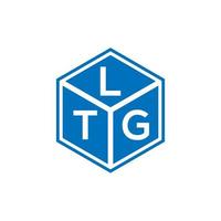LTG letter logo design on black background. LTG creative initials letter logo concept. LTG letter design. vector