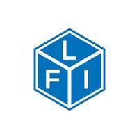 LFI letter logo design on black background. LFI creative initials letter logo concept. LFI letter design. vector