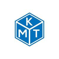 diseño de logotipo de letra kmt sobre fondo negro. concepto de logotipo de letra inicial creativa kmt. diseño de letras kmt. vector