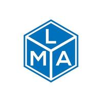 LMA letter logo design on black background. LMA creative initials letter logo concept. LMA letter design. vector