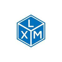 diseño de logotipo de letra lxm sobre fondo negro. Concepto de logotipo de letra de iniciales creativas lxm. diseño de letra lxm. vector