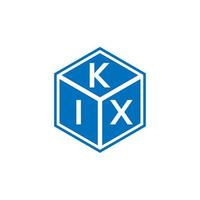 diseño del logotipo de la letra kix sobre fondo negro. concepto de logotipo de letra inicial creativa kix. diseño de letras kix. vector