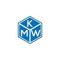 KMW letter logo design on black background. KMW creative initials letter logo concept. KMW letter design. vector