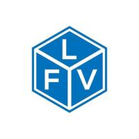 Concepto de logotipo de letra de iniciales creativas lfv. Diseño de letras lfv. diseño de logotipo de letras lfv sobre fondo negro. Concepto de logotipo de letra de iniciales creativas lfv. diseño de letras lfv. vector