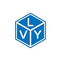 diseño de logotipo de letra lvy sobre fondo negro. Concepto de logotipo de letra de iniciales creativas lvy. diseño de letras de hiedra. vector