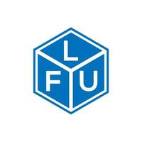 Concepto de logotipo de letra de iniciales creativas de lfu. Diseño de letras lfu. Diseño de logotipo de letras lfu sobre fondo negro. Concepto de logotipo de letra de iniciales creativas de lfu. diseño de letras lfu. vector
