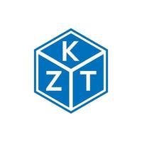 diseño de logotipo de letra kzt sobre fondo negro. concepto de logotipo de letra de iniciales creativas kzt. diseño de letras kzt. vector