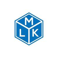 diseño de logotipo de letra mlk sobre fondo negro. concepto de logotipo de letra inicial creativa mlk. diseño de letras mlk. vector