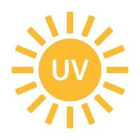 icono de radiación uv vector símbolo de luz ultravioleta solar para diseño gráfico, logotipo, sitio web, redes sociales, aplicación móvil, ilustración de interfaz de usuario.