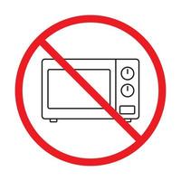 No microwave icon vector for graphic design, logo, website, social media, mobile app, UI illustration