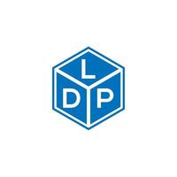 diseño de logotipo de letra ldp sobre fondo negro. Concepto de logotipo de letra de iniciales creativas de ldp. diseño de carta ldp. vector