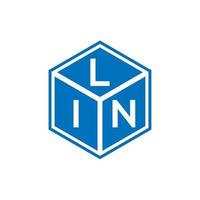 diseño del logotipo de la letra lin sobre fondo negro. concepto creativo del logotipo de la letra de las iniciales de lin. diseño de letra lin. vector