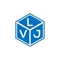 LVJ letter logo design on black background. LVJ creative initials letter logo concept. LVJ letter design. vector