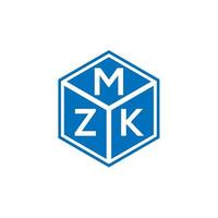 MZK letter logo design on black background. MZK creative initials letter logo concept. MZK letter design. vector