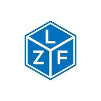 Diseño de logotipo de letra lzf sobre fondo negro. Concepto de logotipo de letra de iniciales creativas lzf. diseño de letras lzf. vector