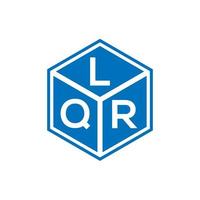 diseño de logotipo de letra lqr sobre fondo negro. concepto de logotipo de letra de iniciales creativas lqr. diseño de letra lqr. vector