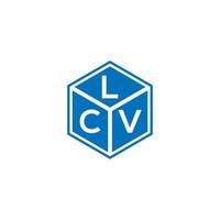 diseño de logotipo de letra lcv sobre fondo negro. Concepto de logotipo de letra de iniciales creativas de lcv. diseño de letras lcv. vector