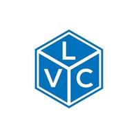 diseño de logotipo de letra lvc sobre fondo negro. Concepto de logotipo de letra de iniciales creativas de lvc. diseño de letras lvc. vector