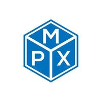 MPX letter logo design on black background. MPX creative initials letter logo concept. MPX letter design. vector