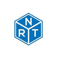 NRT letter logo design on black background. NRT creative initials letter logo concept. NRT letter design. vector