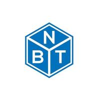 diseño de logotipo de letra nbt sobre fondo negro. Concepto de logotipo de letra de iniciales creativas nbt. diseño de letras nbt. vector