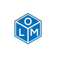 diseño de logotipo de letra olm sobre fondo negro. concepto de logotipo de letra de iniciales creativas de olm. diseño de letras olm. vector